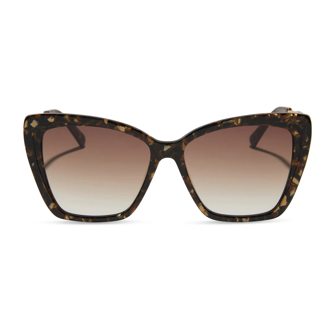 Diff Glitter Sunglasses Gia Sunglasses | Glitter Tort & Brown Gradient & Gold Flash  main image 3