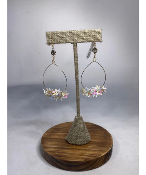 Flower Power Iridescent Dangle Earrings