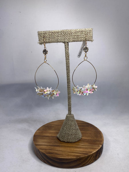 Flower Power Iridescent Dangle Earrings