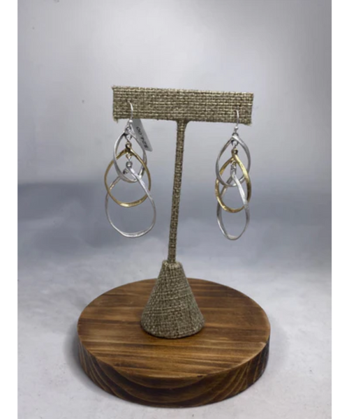 Mixed Metal Interlocking Earrings