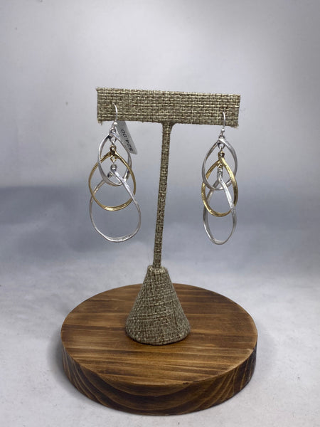 Mixed Metal Interlocking Earrings