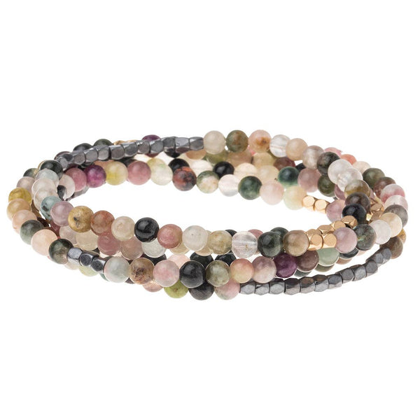 Stone Wrap Bracelet/Necklace: Tourmaline - Stone of Healing