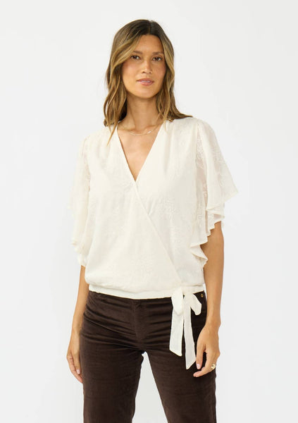Tessa Flutter Sleeve Blouse