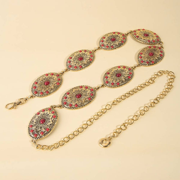 Langley Oval Concho Chain Belt