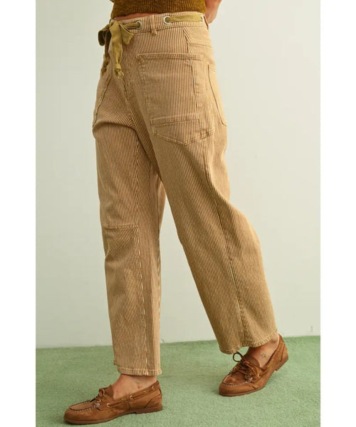 Arlo Striped Barrel Jeans