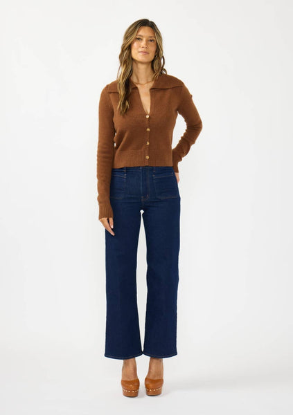 Jenna Button Front Collared Cardigan