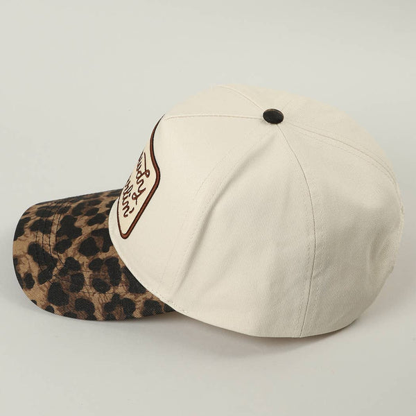 Howdy Darlin Embroidered Patch Leopard Trucker Hat