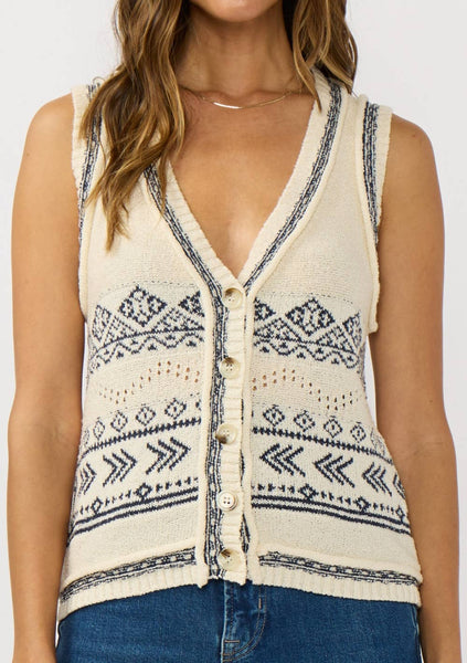 Kyla Button Front Sweater Vest
