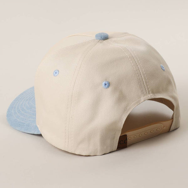 Floral American Flag Embroidered Trucker Hat
