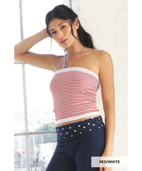 Striped Tube Top - Multiple Colors