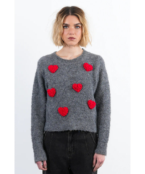 Nikki Embossed Heart Sweater