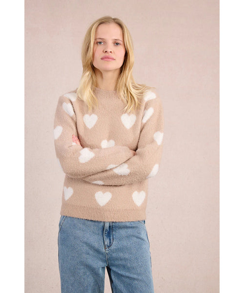 Suzanne Neutral Heart Sweater