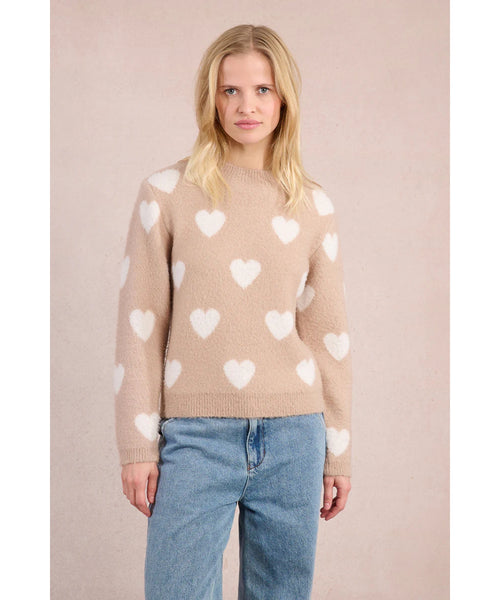 Suzanne Neutral Heart Sweater