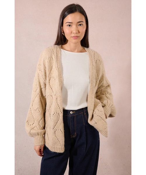 Rosie Heart Pattern Knit Cardigan