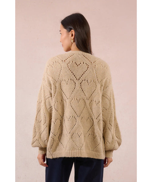 Rosie Heart Pattern Knit Cardigan