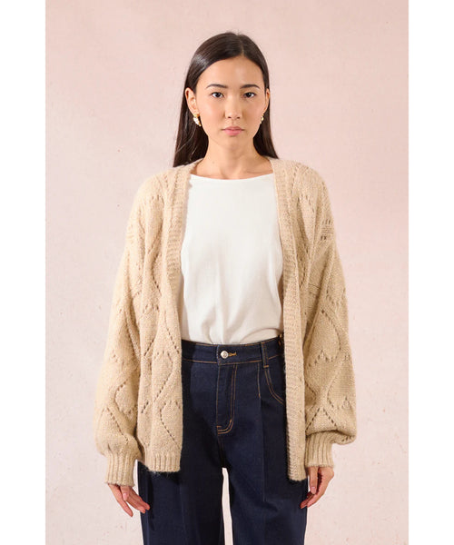 Rosie Heart Pattern Knit Cardigan