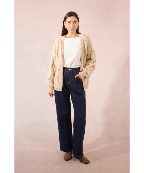 Rosie Heart Pattern Knit Cardigan