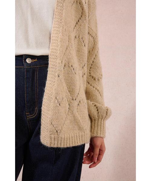 Rosie Heart Pattern Knit Cardigan