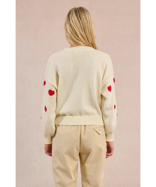 Roxanne Embossed Heart Sweater