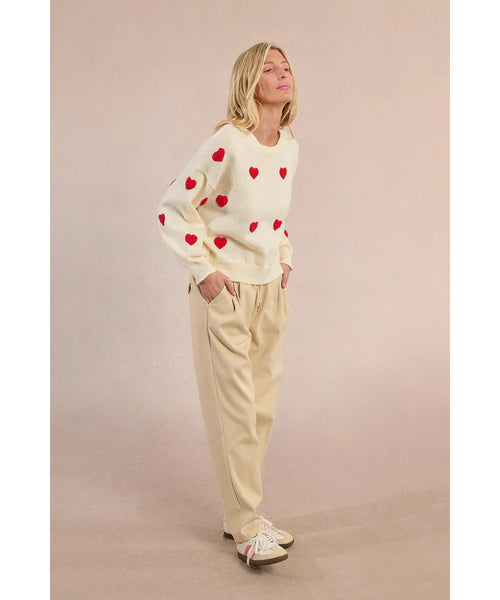 Roxanne Embossed Heart Sweater