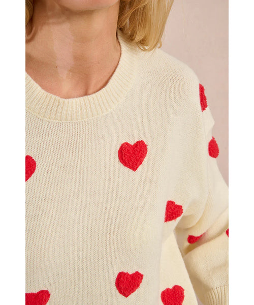 Roxanne Embossed Heart Sweater