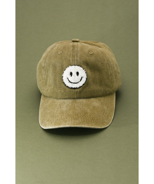All Smiles Sherpa Baseball Cap - Vintage Olive