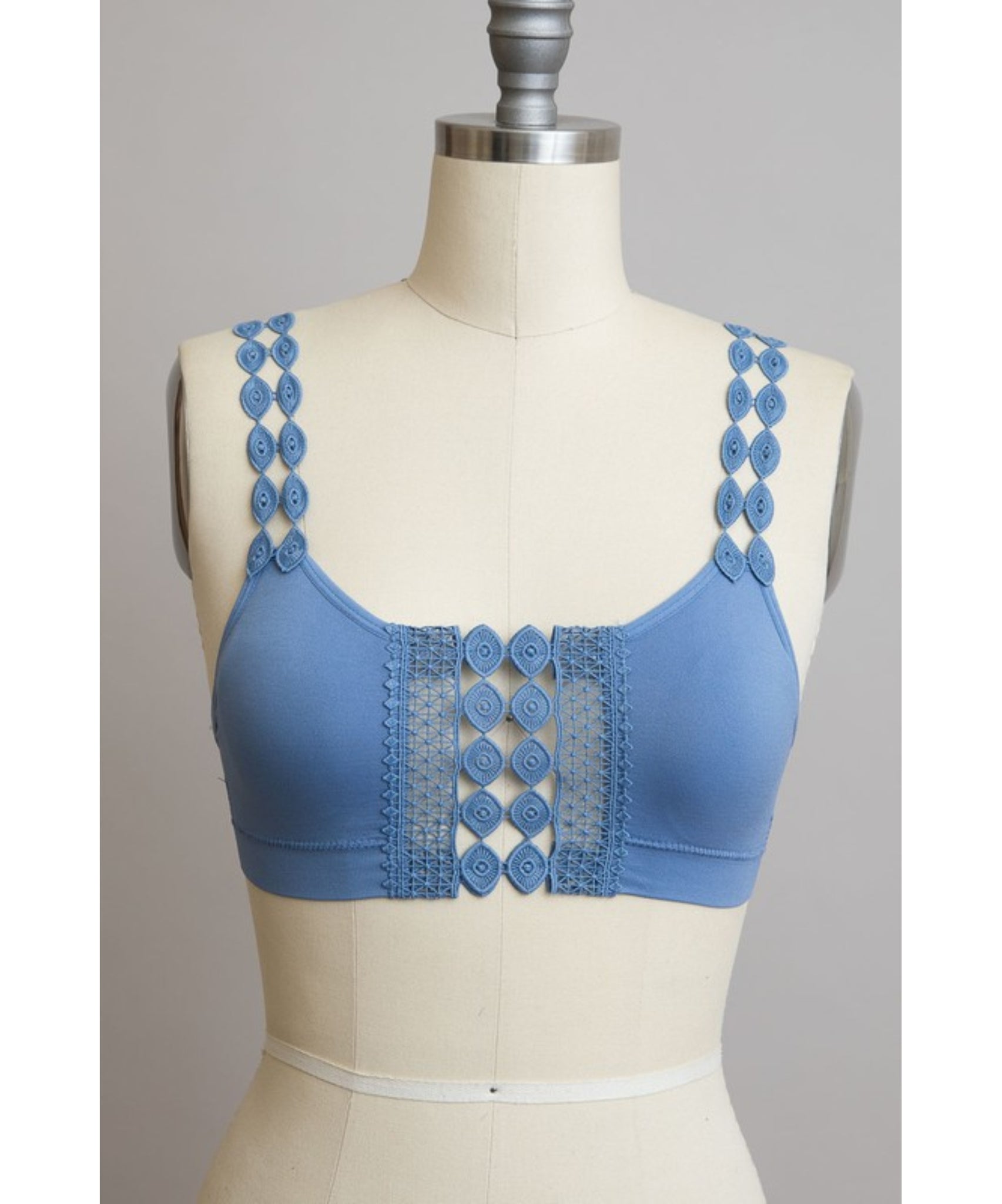 Boho Lace Bralette - Blue