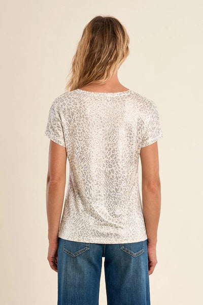 Katy Iridescent Leopard Print Top