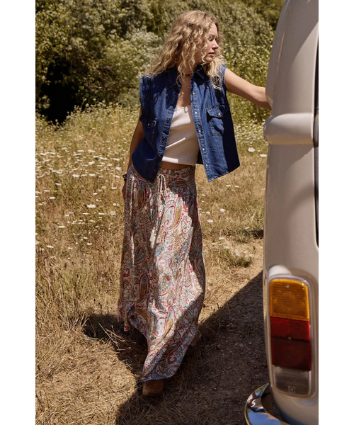 Penny Tassel Tie Maxi Skirt
