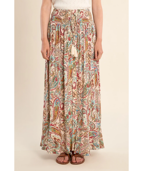 Penny Tassel Tie Maxi Skirt