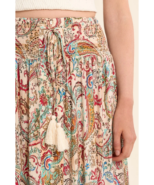 Penny Tassel Tie Maxi Skirt