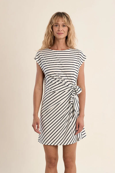 Bree Striped Tie Front Mini Dress