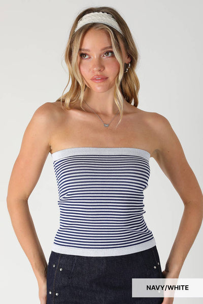Striped Tube Top - Multiple Colors