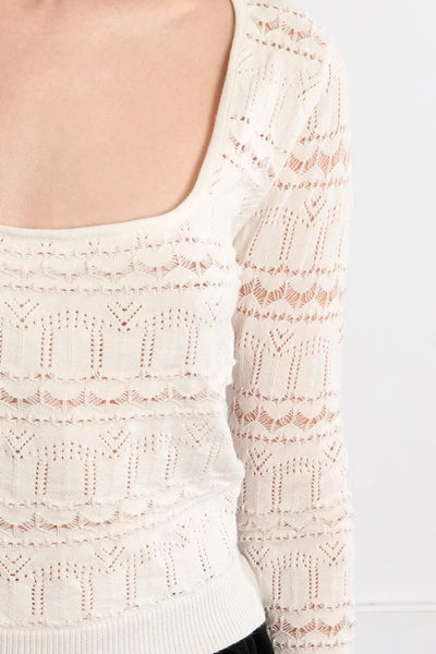 Rissa Square Neck Knit Top