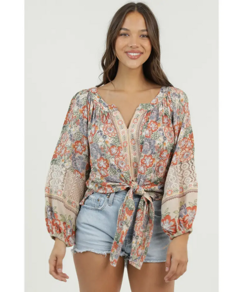 Iris Tie Front Blouse