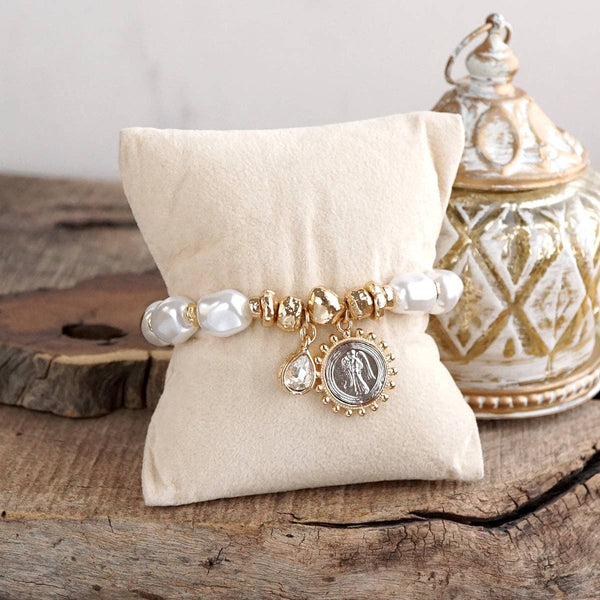 Pearl Angel Charm Bracelet – Gilded Keepsake