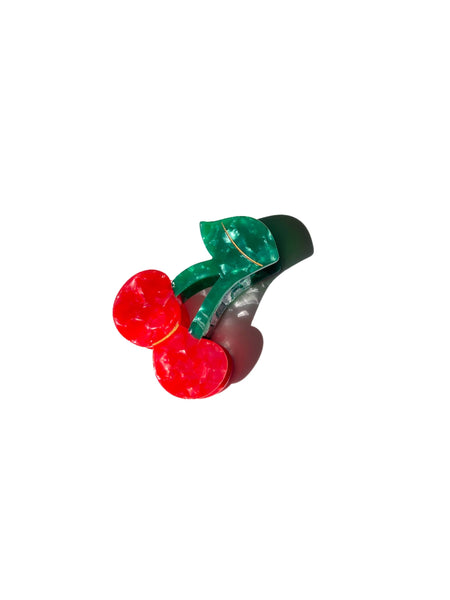 Hand-painted Cherry Claw Hair Clip