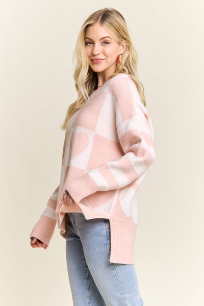 Amour Checkered Knit Sweater
