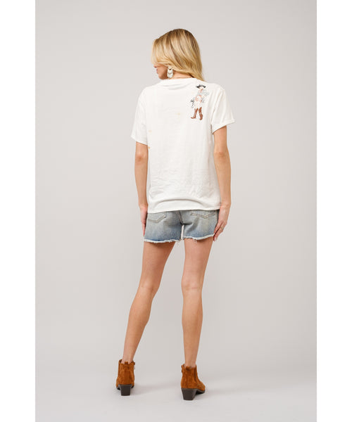 Cowgirl Up Embroidered Graphic Tee