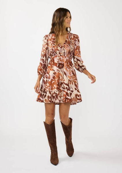Aria Smocked Waist Ruffle Mini Dress
