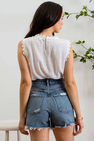 Savannah Lace Edge Top