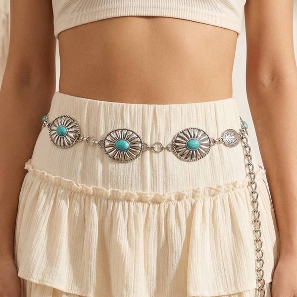 Jauquin Concho Disc Hoop Chain Belt