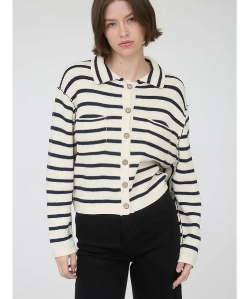 Take a Walk Striped Cardigan