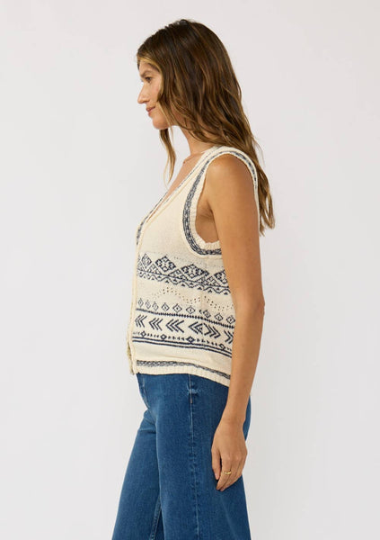 Kyla Button Front Sweater Vest