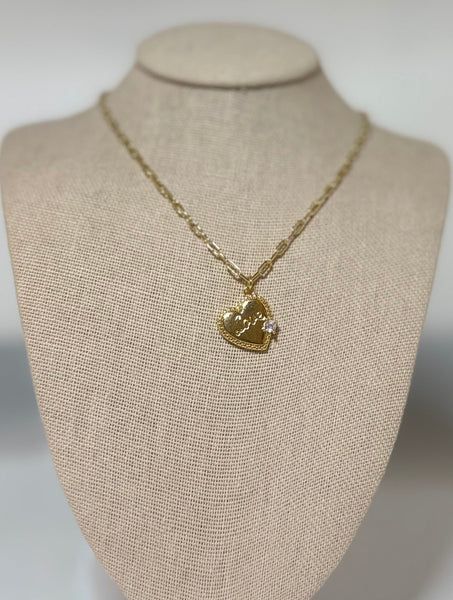 LOVE CZ Heart Necklace