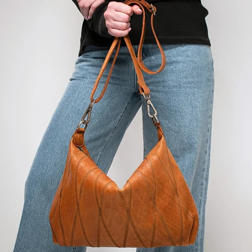 Alli Diamond Leather Crossbody Bag