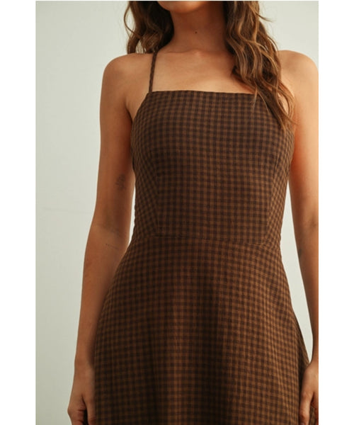 In the Grove Strappy Back Maxi Dress - Black/Brown