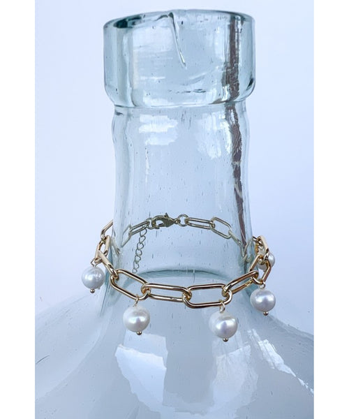 Pearl Charm Bracelet