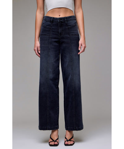 Nori Front Seam Denim - Charcoal