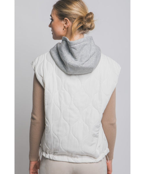 Marcia Quilted Vest - Ivory